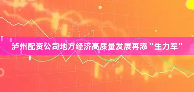 泸州配资公司地方经济高质量发展再添“生力军”